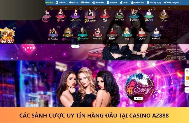 Các nhà cung cấp hàng đầu tại Casino AZ888